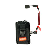 Adjustable Two-Way Radio Holster With Coil E-Tether And E-Catch