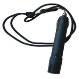 Mini Electronic Whistle/Loop Lanyard - Black